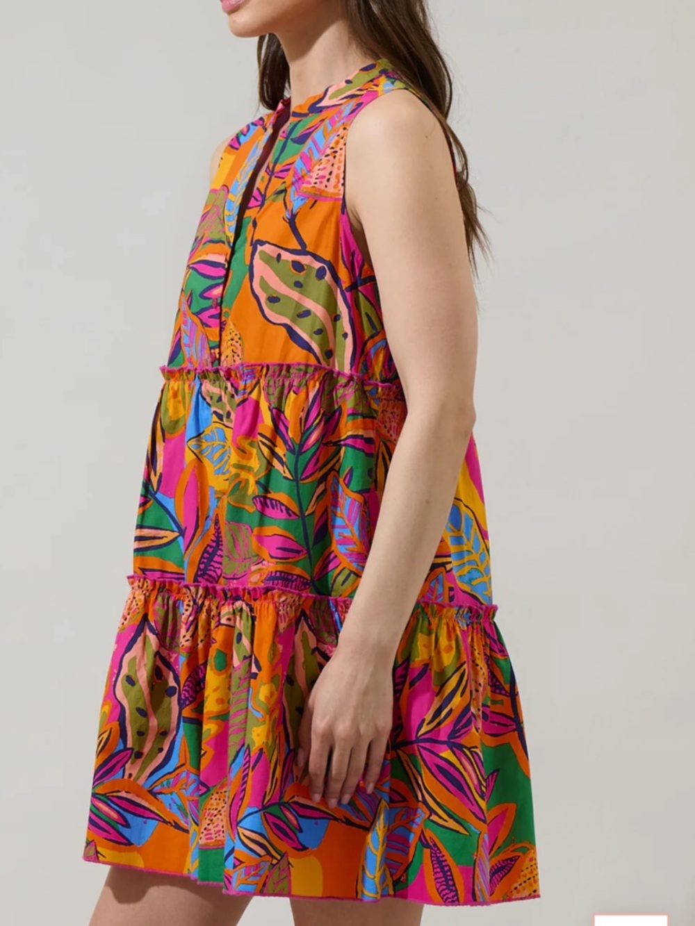 Sugar Lips Milana Adrina Shift Tiered Mini Dress #V00 - Picture 2 of 7